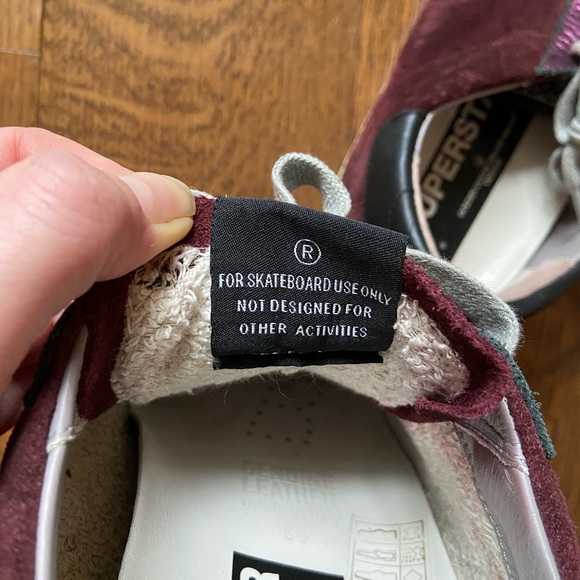 GOLDEN GOOSE Authentic Maroon Super Star Classic Low Top Sneaker. Size 39 (9 US) - Picture 5 of 8